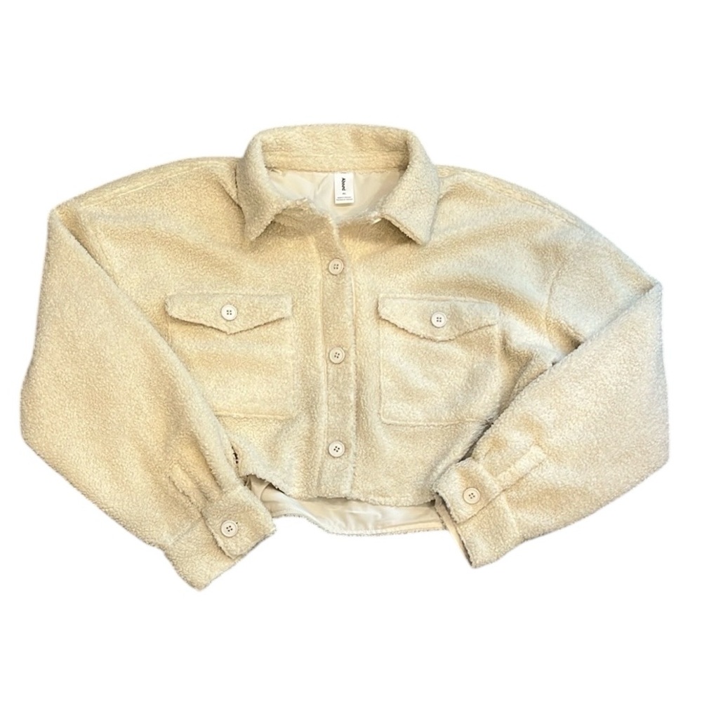 3/$10 ☀️ Abound | EUC Oversized Crop Sherpa Jacket